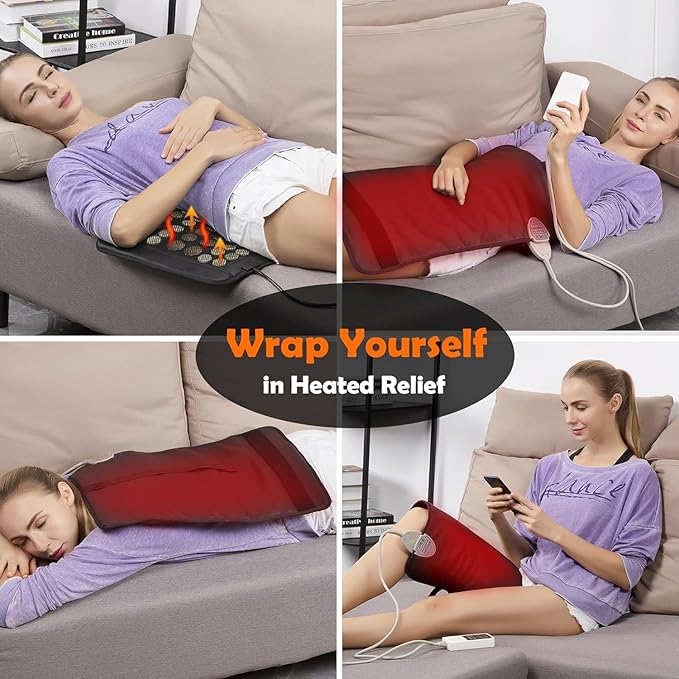 UTK Heating Pad for Back, 5X Deeper Back Pain Relief, Far Infrared Heating Pad - Image 7