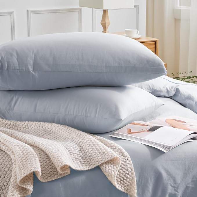 NEXHOME PRO King Duvet Cover Set, 100% Washed Cotton - Image 9