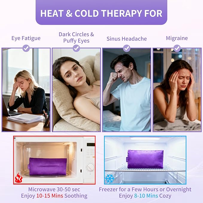 Lavender Weighted Eye Mask for Relaxation, Lavender Eye Mask - Image 3