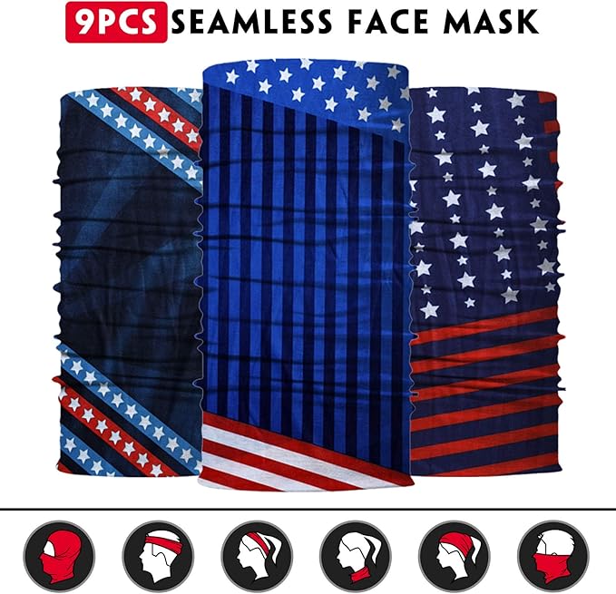 Venswell Neck Gaiter Face Mask Men Women, Seamless Bandana Rave Face Cover - Image 4