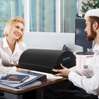 BlissTrends Foot Rest for Under Desk at Work-Versatile Foot Stool with Washable Cover-Comfortable Footrest with 2 Adjustable Heights for Car,Home and Office to Relieve Back,Lumbar,Knee Pain-Black