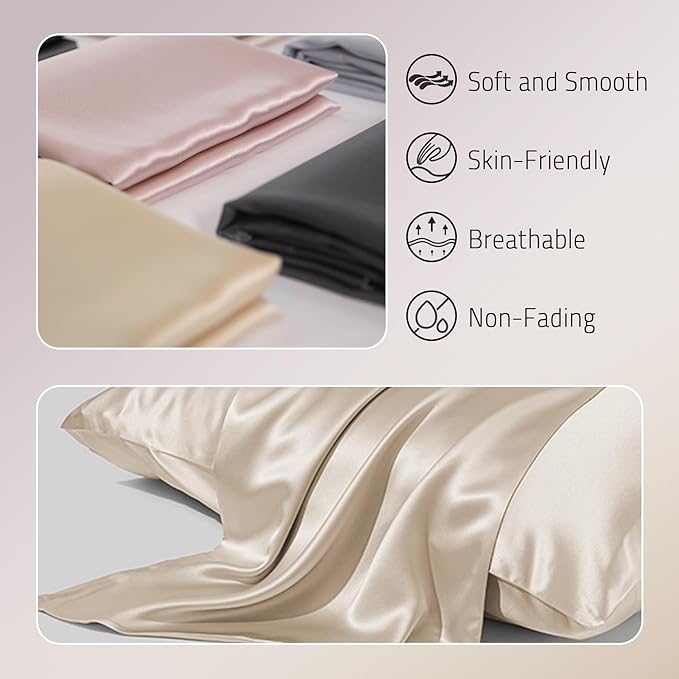 Gabire Mulberry Silk Queen Size Pillow Cases - Image 2