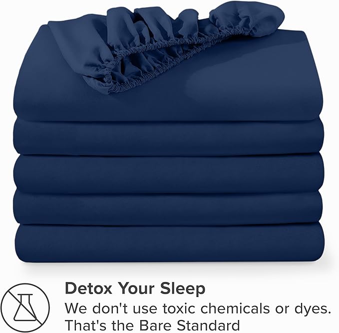 Bare Home 5-Pack Fitted Bottom Sheets Twin - Image 7