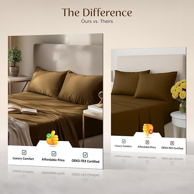 Utopia Bedding Full Size Sheet Set – 4 Piece Bed Sheets, Soft and Breathable - Image 6
