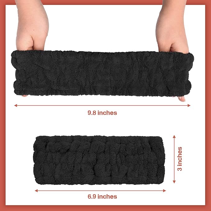 Chuangdi 3 Pieces Spa Headband for Women Facial Makeup Headband Soft Terry - Image 2