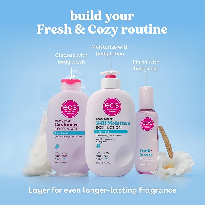 eos Shea Better Body Lotion, Fresh & Cozy, 24-Hour Moisture Skin Care, - Image 9