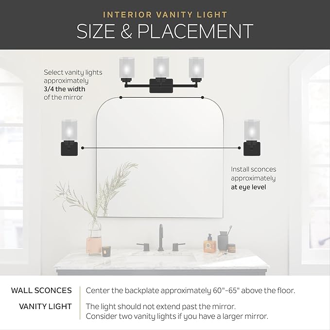 Kichler 30" 4-Light Vanity Bath Light in Brushed Nickel, Modern Bathroom Light - Image 9
