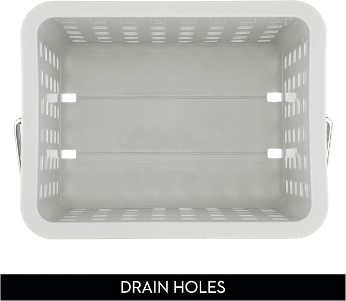 iDesign Plastic Handle-Portable Shower Caddy-Set of 3-Light Gray Basket - Image 8