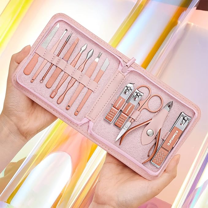 FAMILIFE Manicure Set, Professional Nail Kit Stainless Steel Nail Clipper Set - Image 7