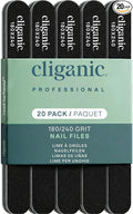 Cliganic 20 Pack Nail File Set: 180/240 Grit | Professional Emery Boards by Cliganic