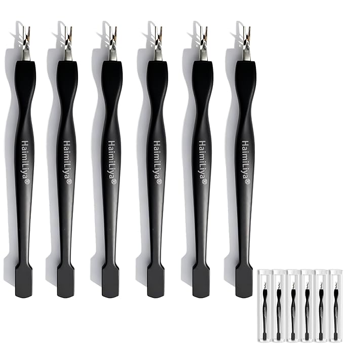 6Pcs 2-in-1 Cuticle Fork with Pusher, Dual-end Cuticle Remover Nail Pusher by HaimiLiyaHome