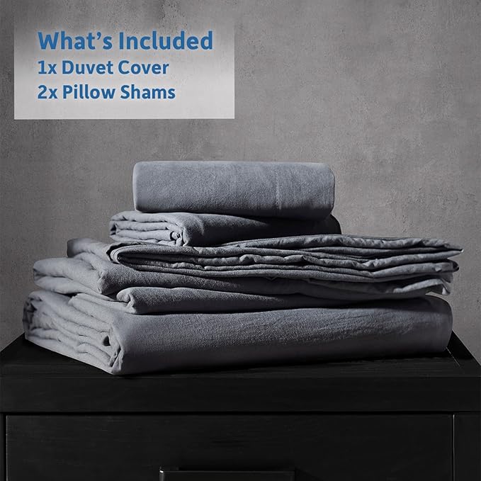 Nestl Dark Grey California King Duvet Cover Sets - Image 9