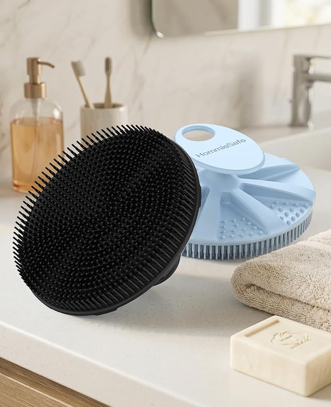 Soft Silicone Shower Brush Body Wash Bath Exfoliating Skin Massage Scrubber - Image 7