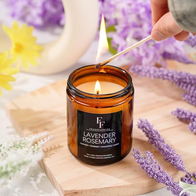 Lavender Rosemary Candle, Scented Candle - Image 5