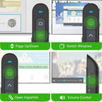 Norwii N76 Rechargeable Presentation clicker, Long Range Presentation Remote, Wireless Presenter, Pointer for PowerPoint Presentations, Slide Control - Green Light