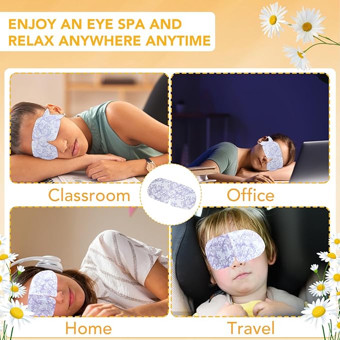 XPCARE Steam Eye Masks for Dry Eyes, Self Heated Steam Warm Eye Mask, - Image 7