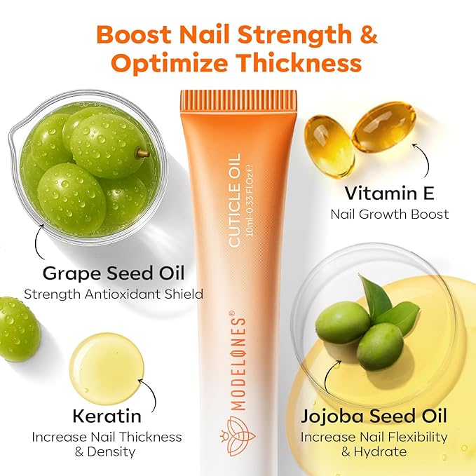 modelones Cuticle Oil Pen Rose for Growth and Strength Nail Growth Oil Cuticle - Image 7