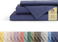Linen Home 100% Cotton Percale Twin Sheets 3-Piece Set, Soft Breathable & by LINENHOME