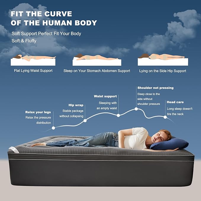 BEDLORE California King Mattress Topper, Thick Pillow Top Pad - Image 3