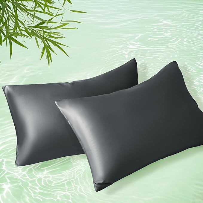 Homiest Cooling Pillow Cases Standard Size Set of 2, 100% Rayon Derived from by Homiest