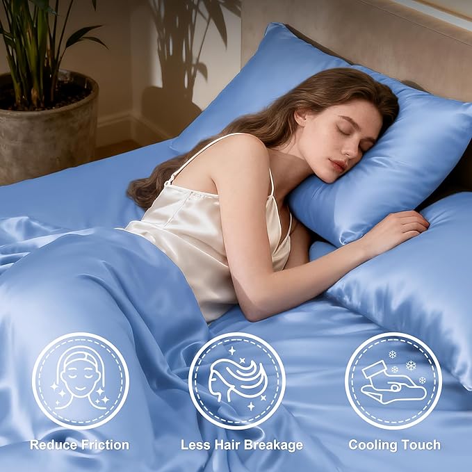 Love's cabin Twin XL Satin Sheet Sets - Image 3