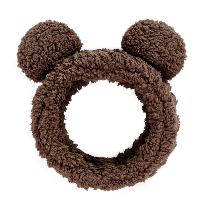 Huachi Bear Ears Headbands for Women Face Washing Spa Makeup Hair Bands Korean by Huachi