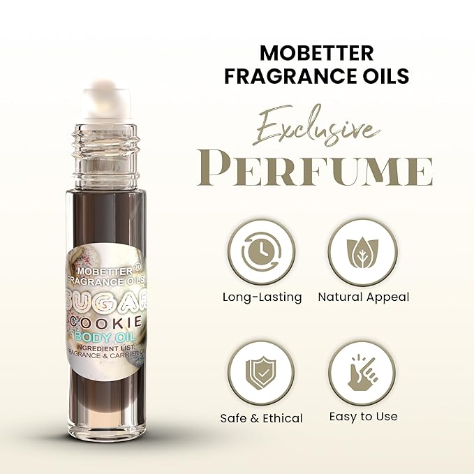 MOBETTER FRAGRANCE OILS Sugar Cookie Perfume Body Oil, Long Lasting, Travel - Image 2