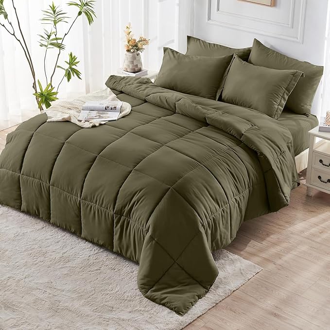 JOLLYVOGUE Queen Comforter Set, Ultra-Soft Bed in a Bag Queen Size 7 Pieces - Image 8
