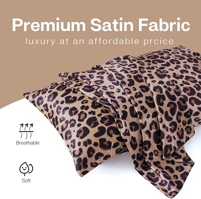 MR&HM Satin Pillowcase for Hair and Skin, Silk Satin Pillowcase 2 Pack - Image 3
