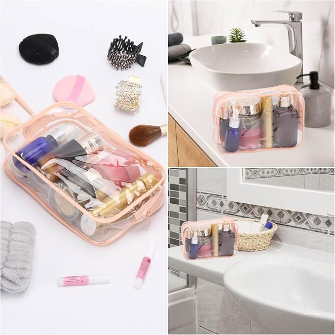 Tbestmax 10 Pcs Clear Cosmetic Bags Small Makeup Bags Portable Waterproof - Image 7