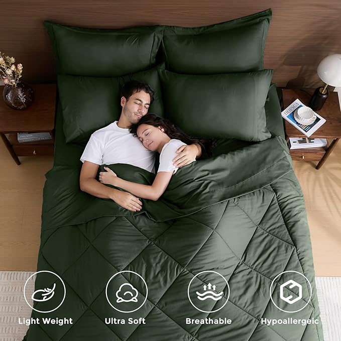 HEVUMYI Army Green Queen Comforter Set - Image 2