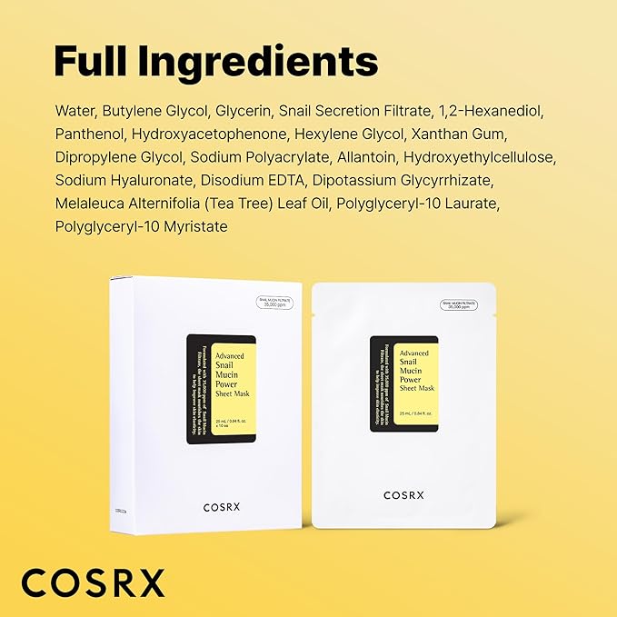 COSRX Snail Mucin Sheet Mask 10 EA - Image 8