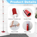 Mop Handle for Ocedar,Spin Mop Replacement Handle Compatible with O Cedar, American Threaded Joint Mop Handle 4-Section 30-to-58 inch Mop Replacement Stick