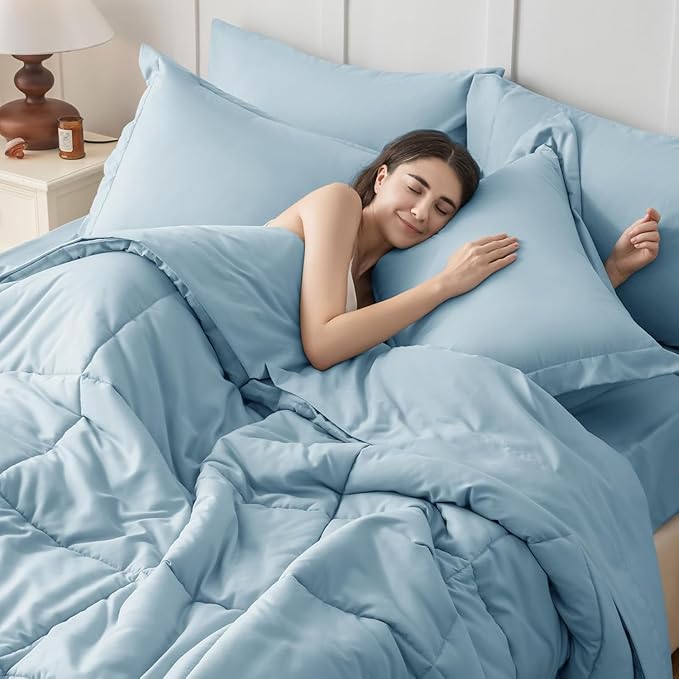 JOLLYVOGUE Full Comforter Set, Ultra-Soft Bed in a Bag Full Size 7 Pieces - Image 6