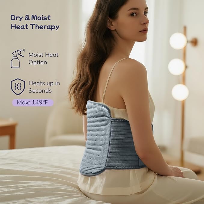 Heating Pad for Back, Upgraded Electric Heating Pad for Low Back Neck Shoulder - Image 8