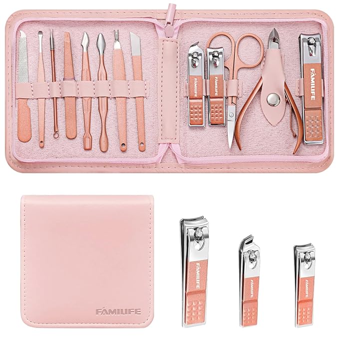 FAMILIFE Manicure Set, Professional Nail Kit Stainless Steel Nail Clipper Set by FAMILIFE