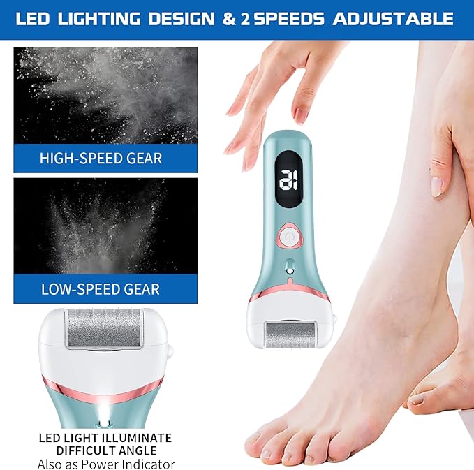 Electric Foot Callus Remover, Rechargeable Portable Electronic Foot File - Image 2