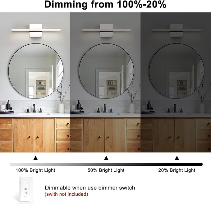 Modern Bathroom Vanity Light 15.7 inch 12W Dimmable 5CCT Led Bath Lights - Image 7