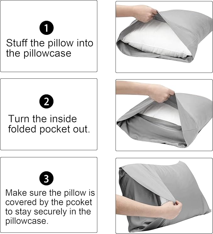 FLXXIE Pillow Cases Standard Size, Soft Microfiber Pillow Covers - Image 6