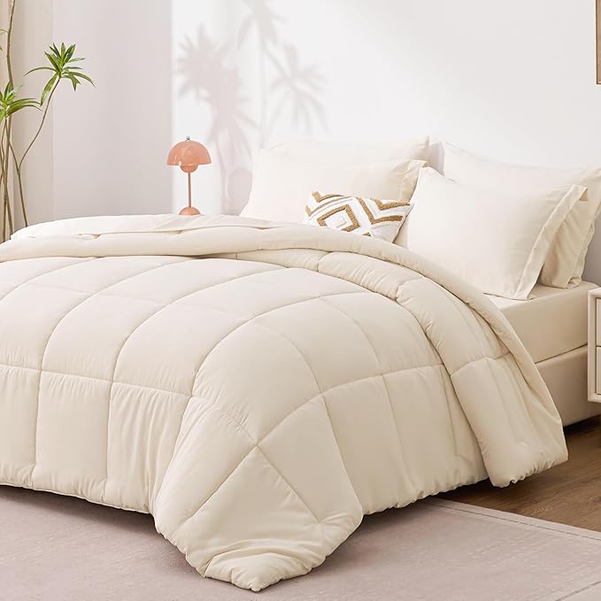Love's cabin California King Comforter Set Beige, 7 Pieces California King Bed - Image 2