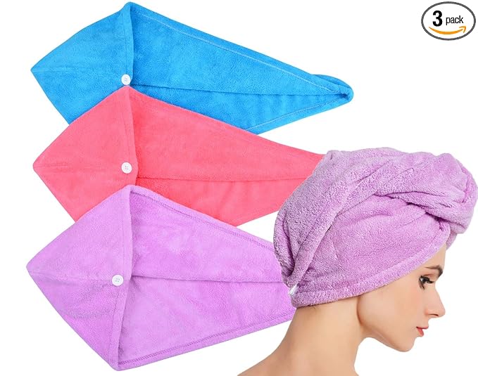 HOPESHINE Hair Towel Twist Women's Soft Shower Towels by HOPESHINE