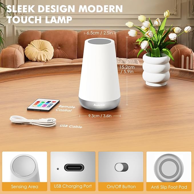 Auxmir Night Light for Kids Baby, 2500mAh13 RGB Colors & 5 Brightness, Portable - Image 8