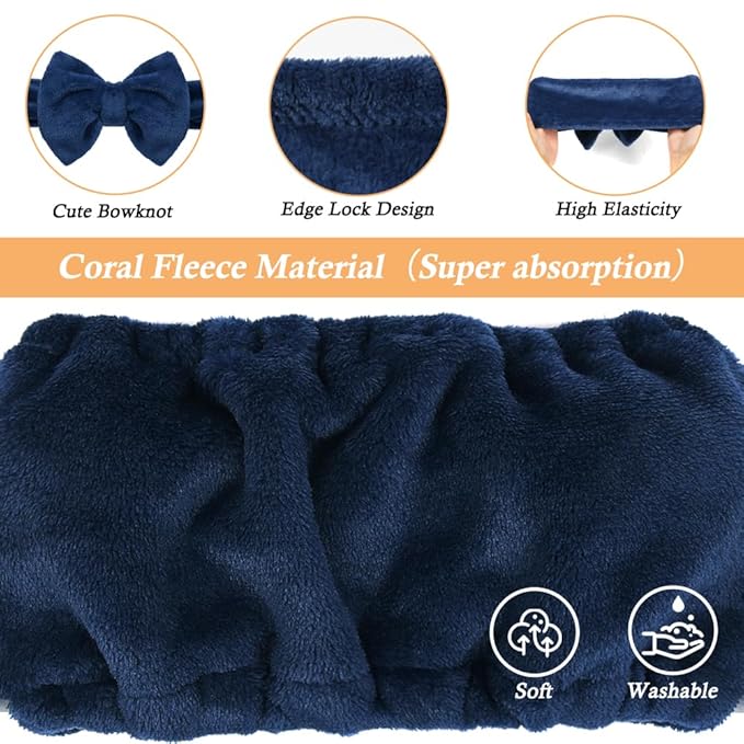 Shintop Face Wash Headband, Soft Spa Headband Carol Fleece Makeup Headwear - Image 4