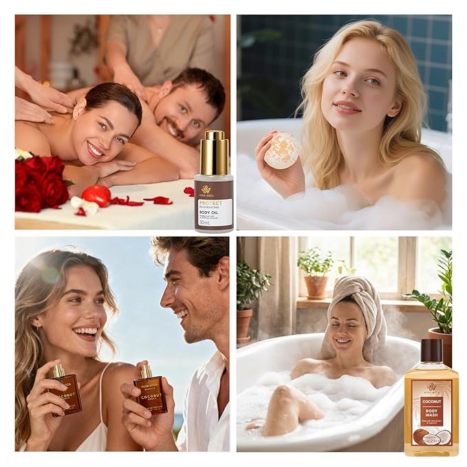 32 Pcs Mother's Day Gift for Mom, Coconut Vanilla Spa Gift Basket Set for Women - Image 5