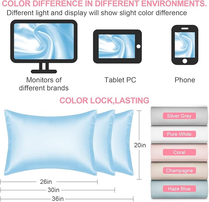 Silk Pillow Cases Queen Size - Image 7