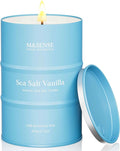 M&SENSE Sea Salt Vanilla Scented Candles Large Beach Candle, Natural Soy Summer by MSENSE