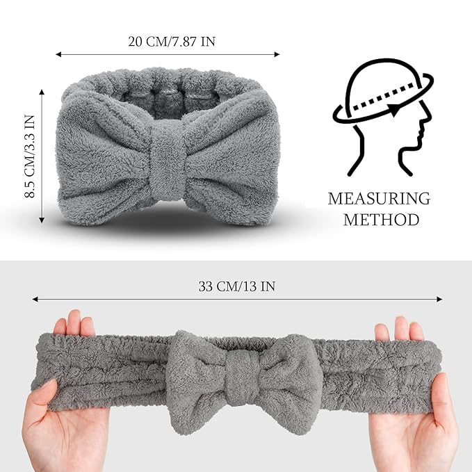 3 Pieces Towel Headbands for Women Makeup Headband for Washing Face Makeup Spa - Image 2