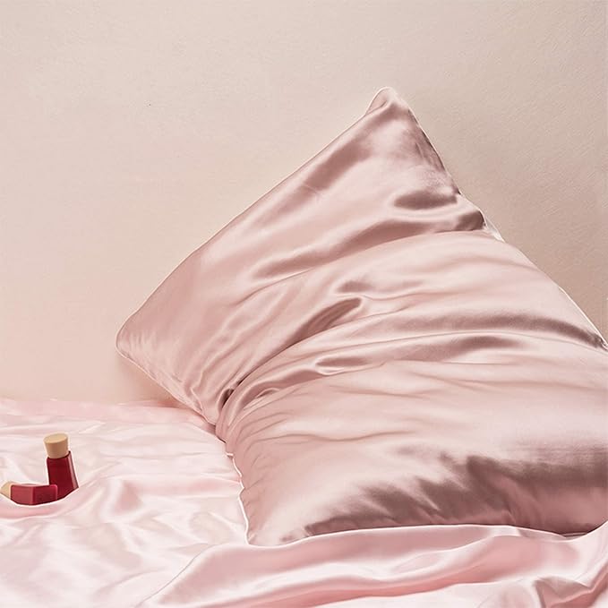 Pink Mulberry Silk Pillowcase Queen Size - Image 3