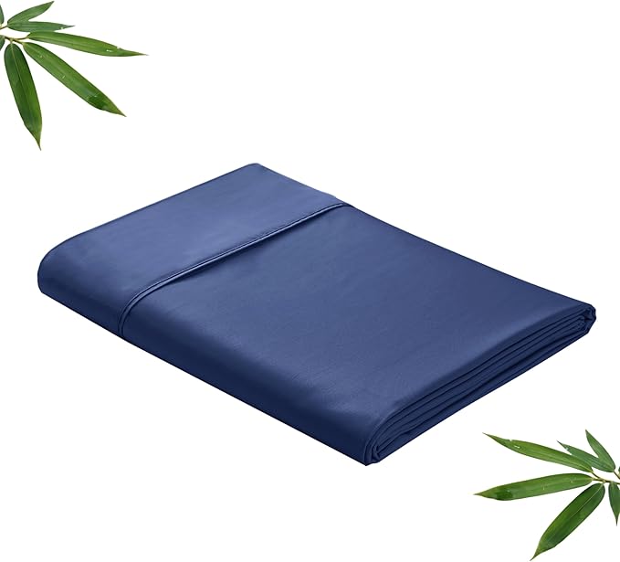 Bamboo Viscose Flat Sheets Only, Sateen Weave Full Size Flat Sheet Only by ZaizaiHome