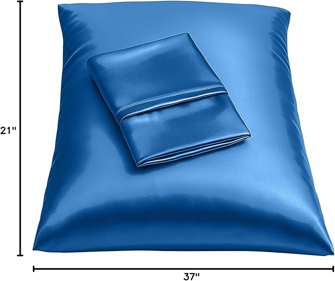 BLISSFORD Royal Blue Satin Pillowcase - Image 9